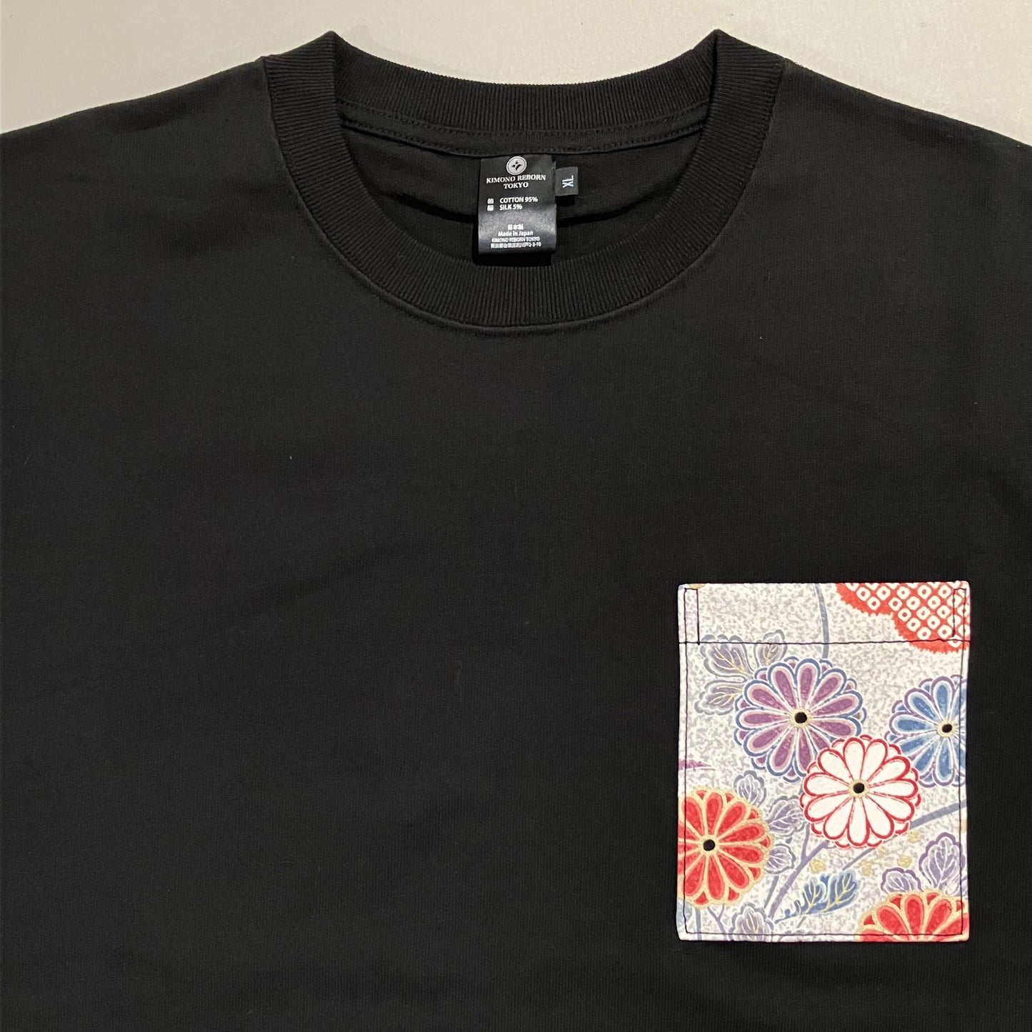 【Size:XL】Kimono T-shirt, Black 28