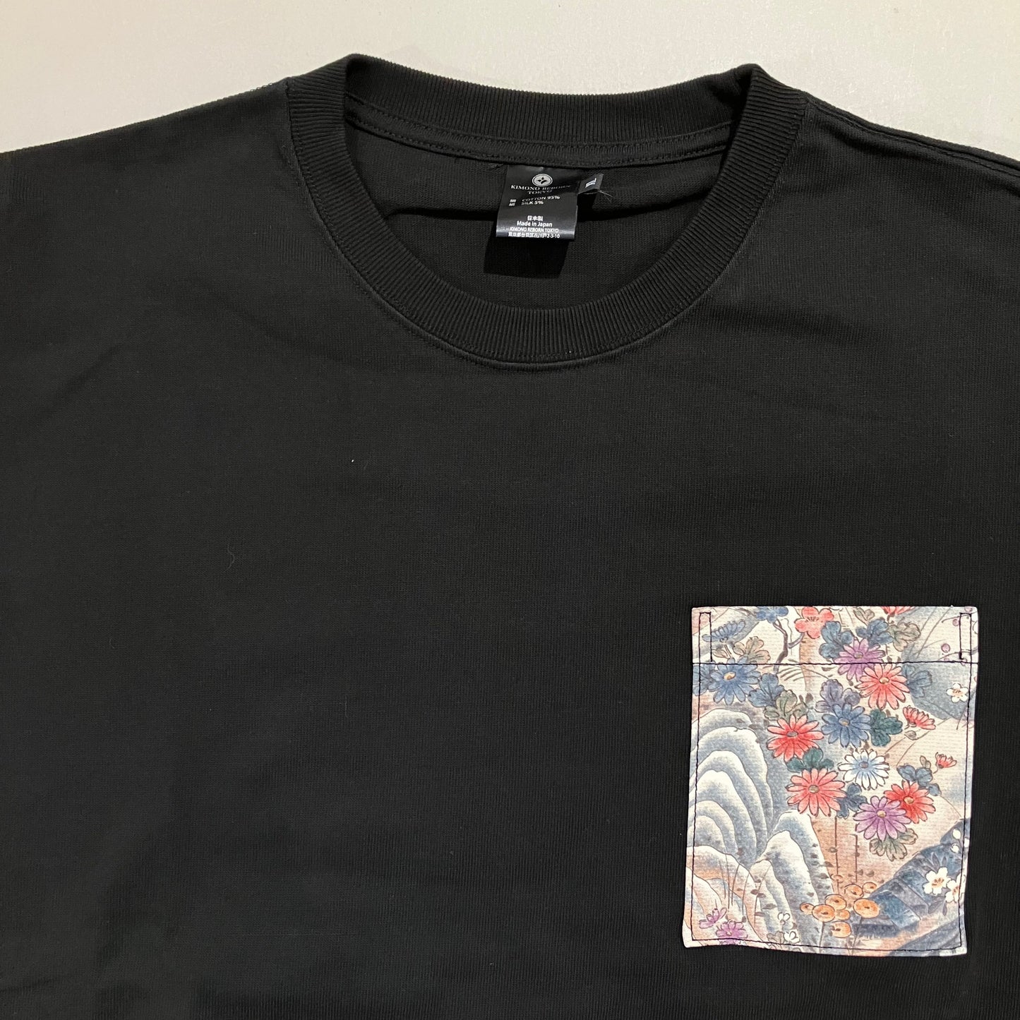 【Size:XL】Kimono T-shirt, Black 29