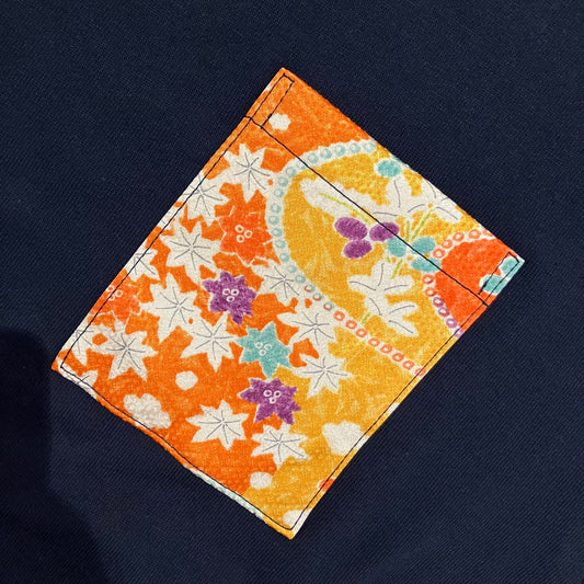 【Size:3XL】Kimono T-shirt, Navy 05