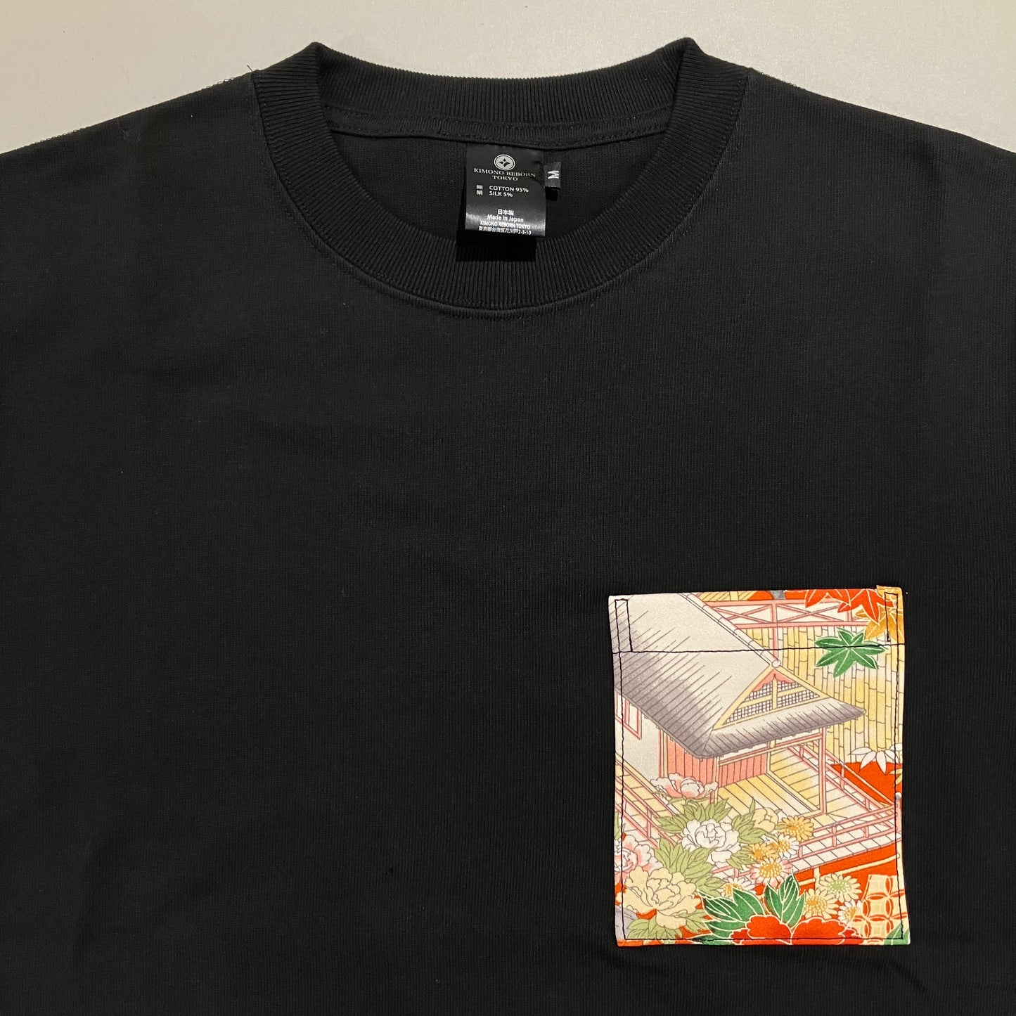 【Size:M】Kimono T-shirt, Black 20