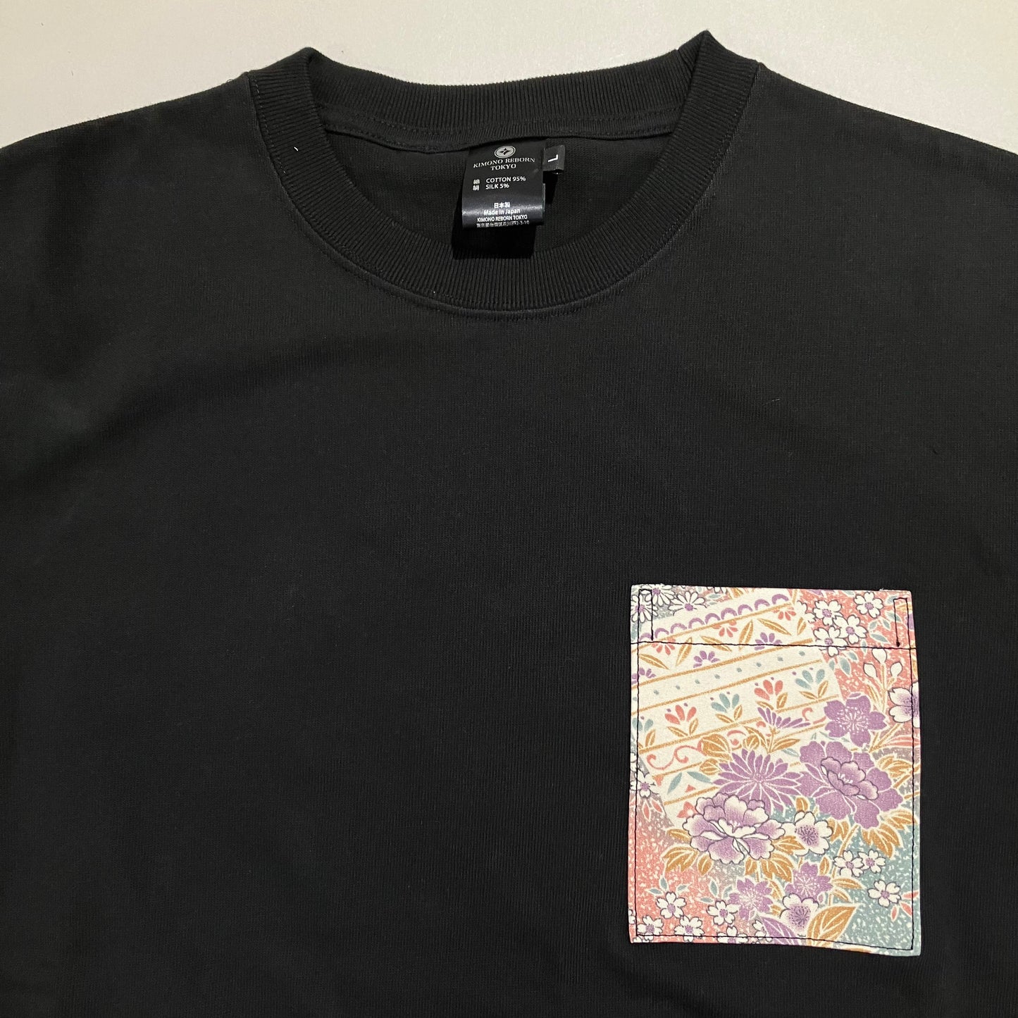 【Size:L】着物Tシャツ Black 20