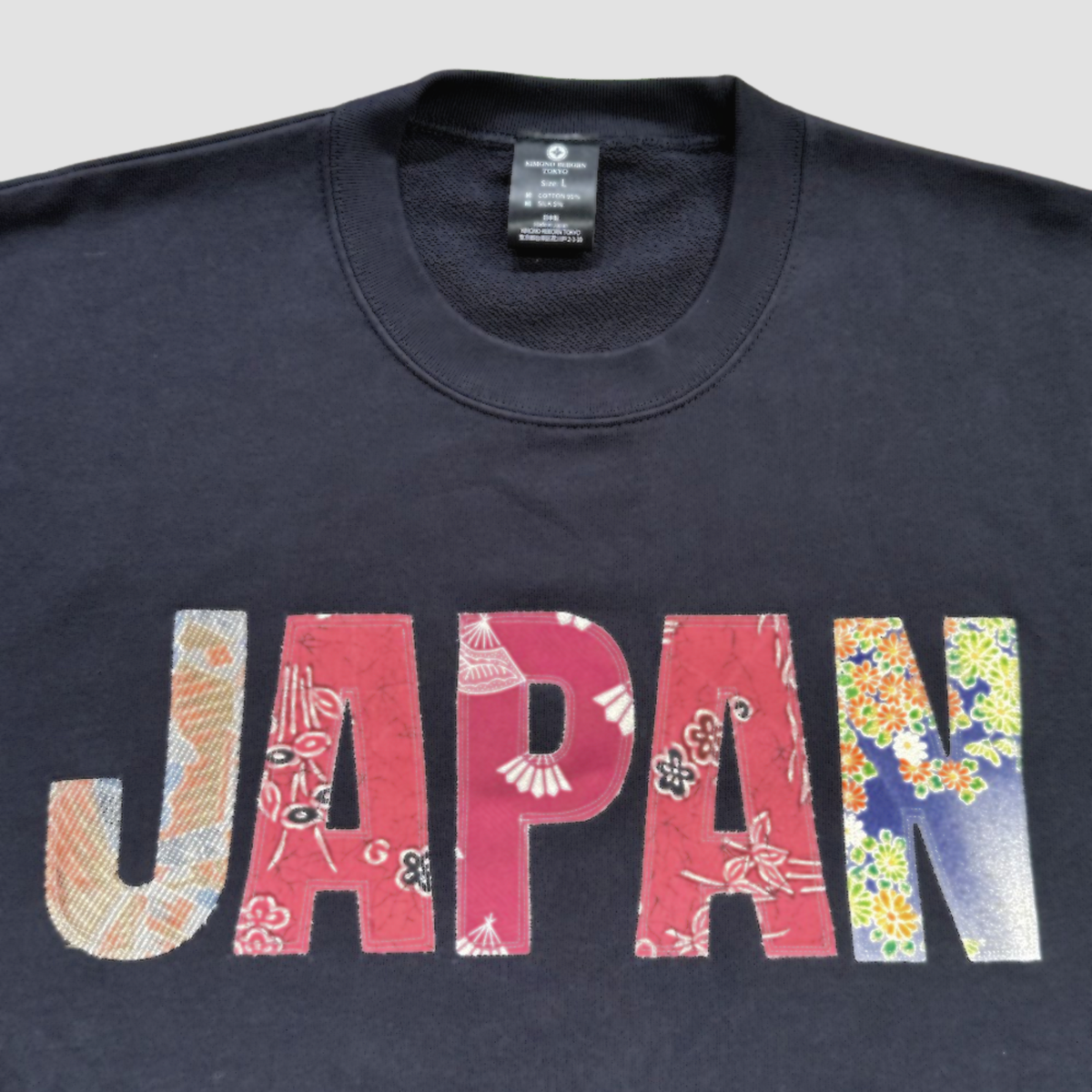 【Size:L】着物JAPANスウェット, Navy 17