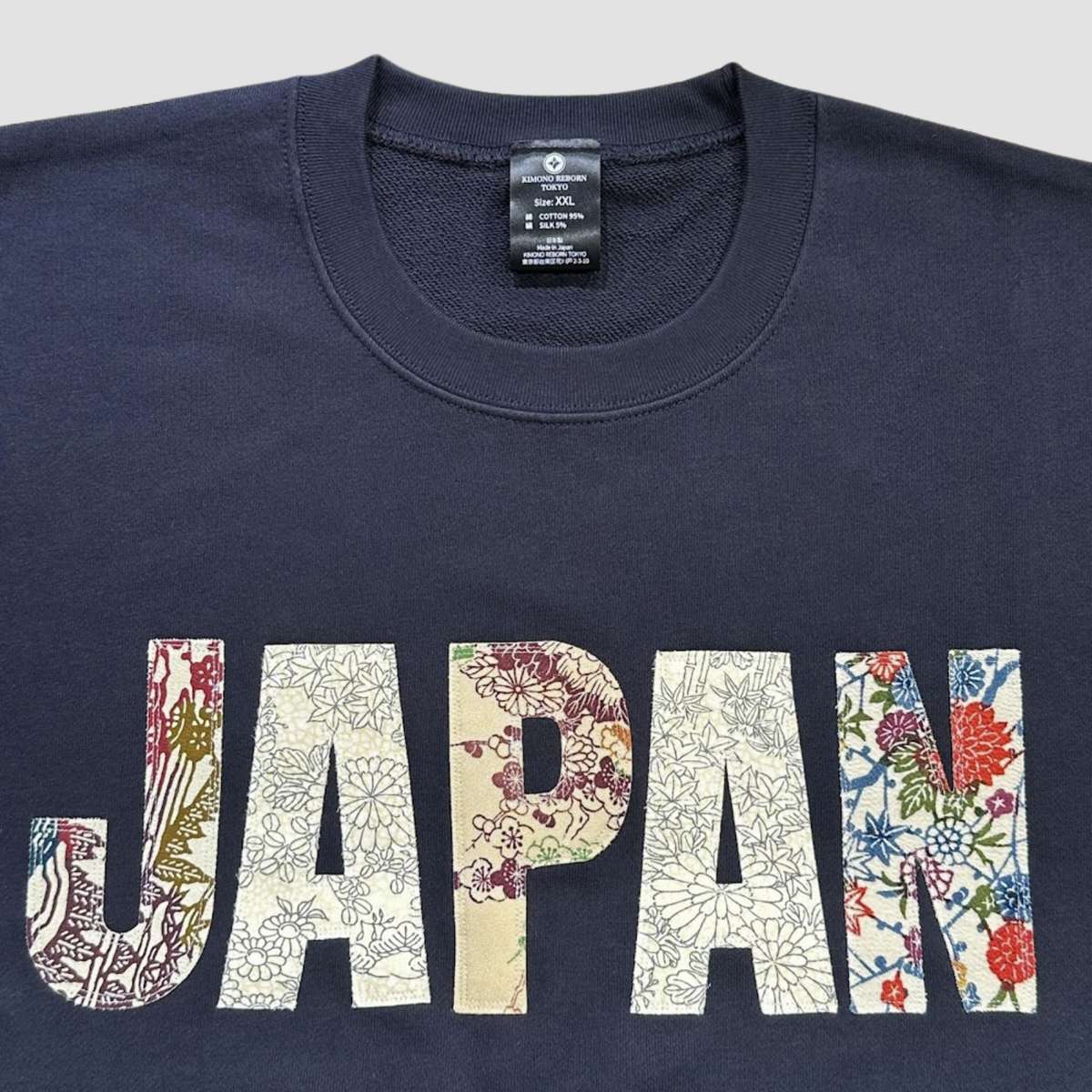【Size:XXL】着物JAPANスウェット, Navy 19