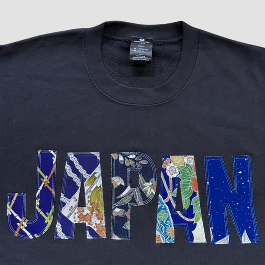 【Size:L】Kimono JAPAN Sweatshirt, Navy 18