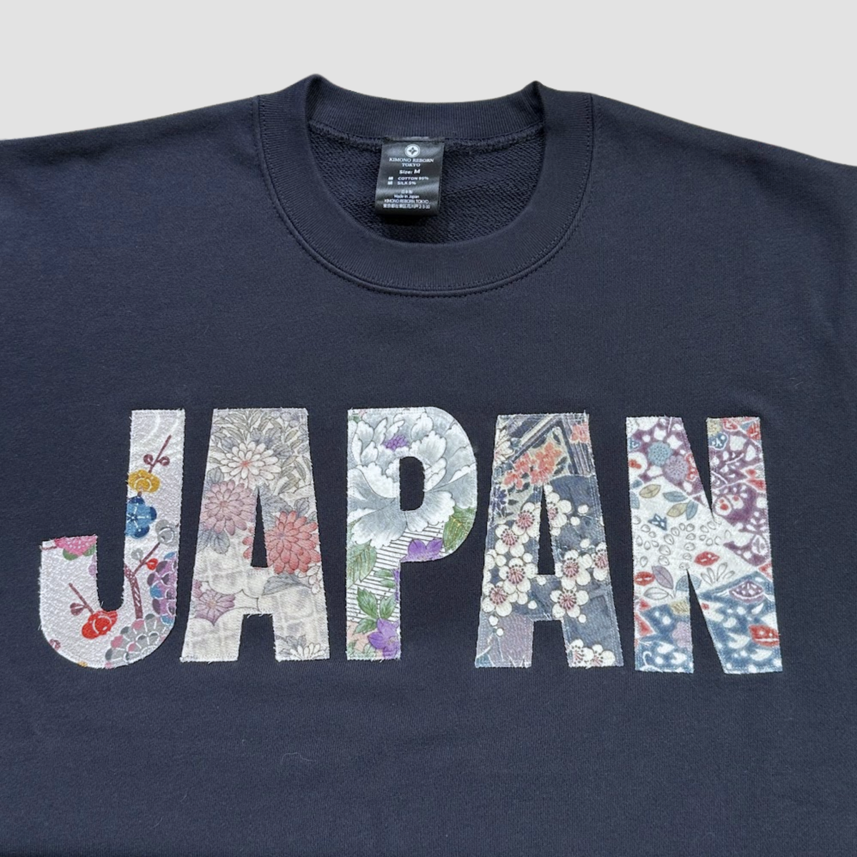 【Size:M】着物JAPANスウェット, Navy 21