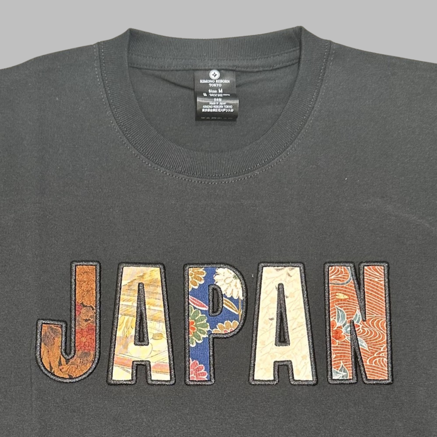 【Size:M】Kimono JAPAN T-shirt Black 05