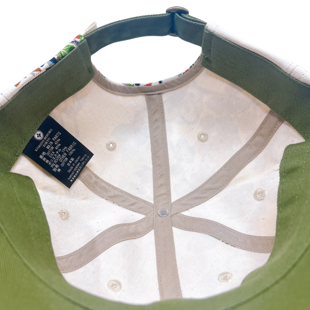 着物キャップ　Olive 003