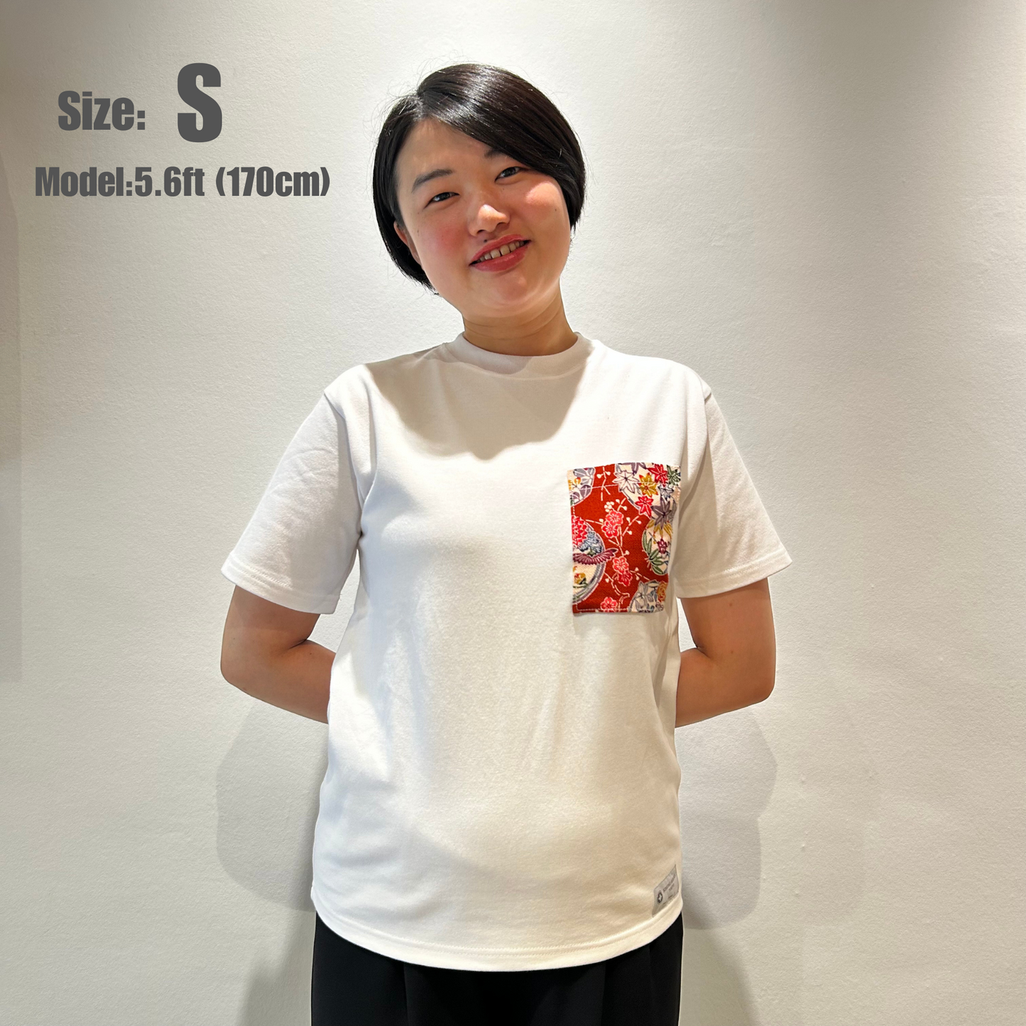 【Size:S】Kimono T-shirt,White 03